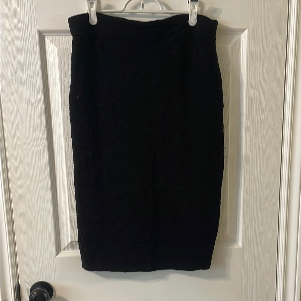 Black Savida textured knit Knee-Length Pencil Skirt for Work